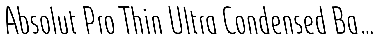 Absolut Pro Thin Ultra Condensed Backslanted Italic